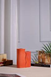 Alamkari India Ceramic Twin Ladder Ceramic Vase